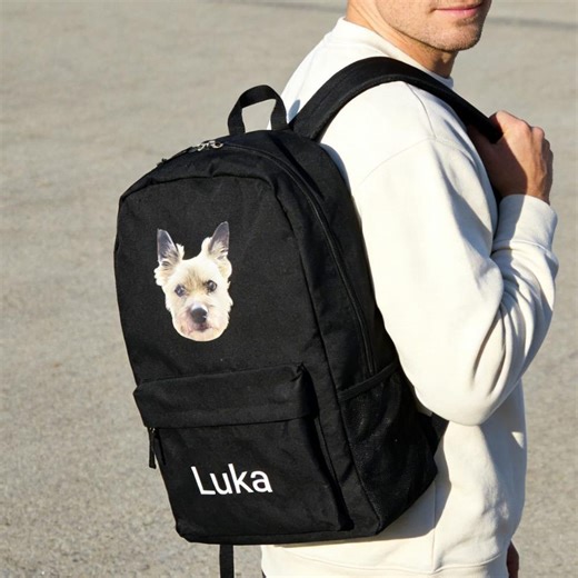 Personalized Pet Photo Backpack, Custom Picture Backpack With Name, Large Capacity Laptop Travel Backpack for Men - Etsy