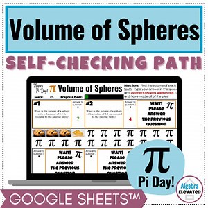 Volume of Spheres Digital Pi Day Math Activity