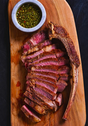 Tomahawk Steak with Chimichurri Sauce Recipe | Midnight Kitchen Ep. 4