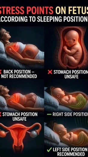 Pregnancy Sleeping Positions Explained | Fetus Stress Points 3D Medical Animation |#shorts