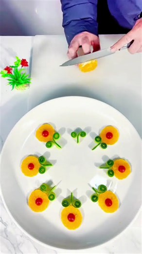 Vegetable and fruit shaping plate decoration tutorial easy to learn