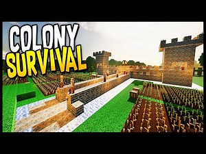 Colony Survival - BEST BASE DEFENSE? Castle Moat, & Expansion! - Colony Survival Gameplay