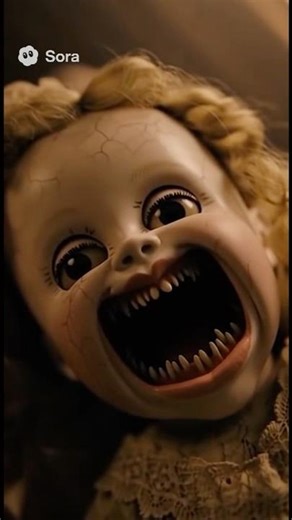 Girl play with doll | Horror Short AI