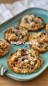 These Magic cookies are so chewy and delicious and super easy to make! The full recipe has just been published to the website so you can make them too! ✨ https://vjcooks.com/magic-cookies/ | VJ cooks