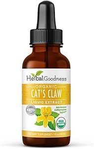 Cat's Claw Extract Joint Support - Herbal Supplement for Joint and Muscle Function, Immunity, Heart Support - Gluten Free - Superior Absorption - Organic Liquid 1oz - Herbal Goodness (1 bttl)