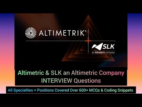 Altimetrik & SLK MCQs + Coding Interview Questions 💻📊 | Campus Drive Questions 📈🚀