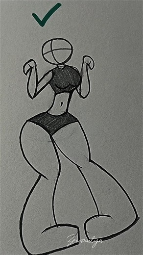How to draw Female body pose tutorial #howtodraw #art #stickman #drawing #tutorial