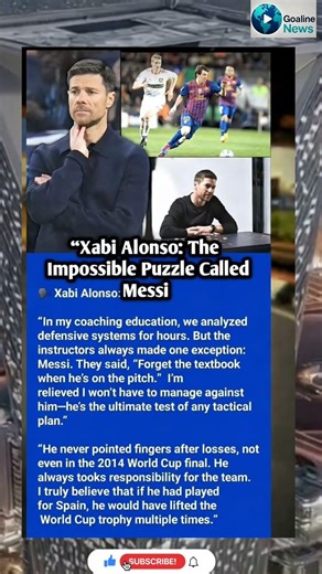 "Xabi Alonso: 'Messi Defies EVERY Coaching Manual!' 😳⚽"#shorts
