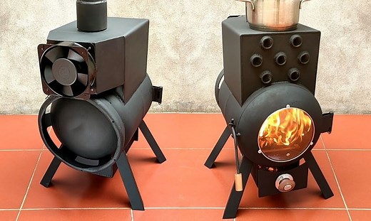 How to make the best fireplace from old gas cylinders. | Genius Crafts