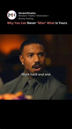 Mindset • Habits • Motivation • Money Healing on Instagram: "The Anxiety of "Falling Behind" is a Lie. Most people operate under the "Scarcity Mindset." This is the belief that success is a finite pie, and if someone else gets a slice, there is less left for you. In this clip, Michael B. Jordan dismantles that framework with a single, high-value mental model: "What is for me, is for me." ​This shift from competition to conviction is not just spiritual; it is a strategic advantage backed by behav