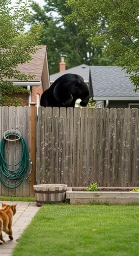 Cat VS Bear 💥 Who will win? Epic showdown in the wild #wildlife #animalbattle #nature