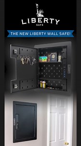 Discreet Yet Accessible. The NEW Liberty Wall Safe blends into your room and keeps your valuables safe. With a fingerprint sensor and adjustable shelving, it offers both security and convenience. | Liberty Safe