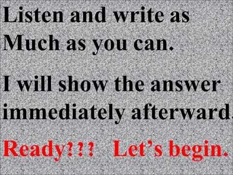 ESL Dictation Exercise #4, (Listening & Writing) Intermediate, by Damien Zellers