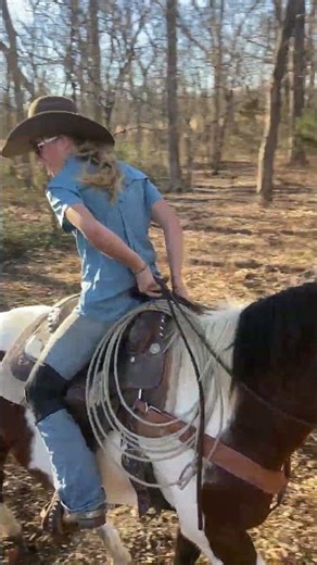 Riding backwards?? She has a future as a stunt double.