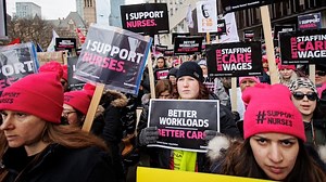 Thunder Bay nurses rally to make their case for better wages, higher staffing
