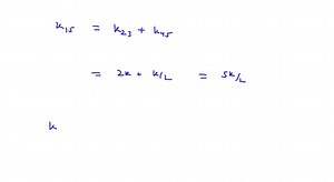 Find the equivalent spring constant of the system shown in Fig. 1.85 in the direction of the load P. | Numerade