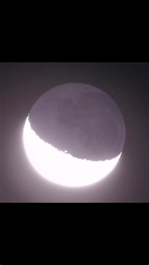 Lunar occultation of HD 13018! My view of the Moon passing over this distant star. ✨ #occultation #nightsky #moon #star #astronomy