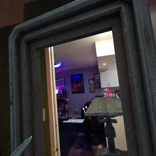 Stepped outside while inside. 🤯 Drop Dead: The Cabin new MR mode. #mixedreality #dropdeadthecabin #oculus #quest3 #zombies #horror #ar #mr #vr