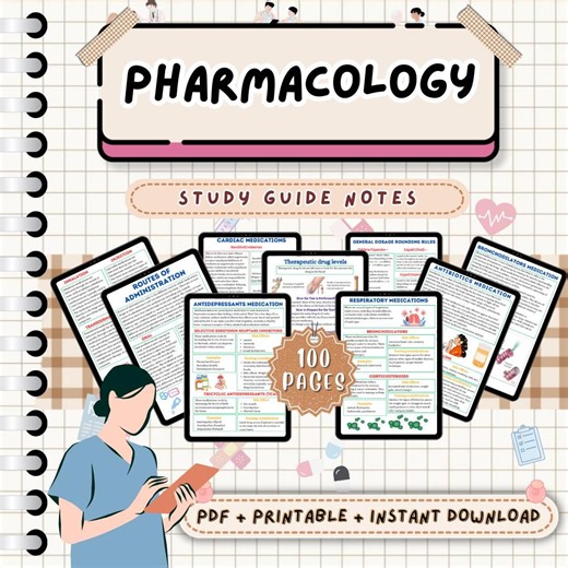 Pharmacology Notes | Nursing Study Guide | Nursing School Notes | Nurse Practitioner| Medical Study Notes | Nursing Notes NCLEX PDF Download - Etsy