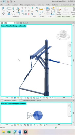 🔧 Modelado de Retenida en Baja Tensión (BT) en Revit | Redes Eléctricas 3D
