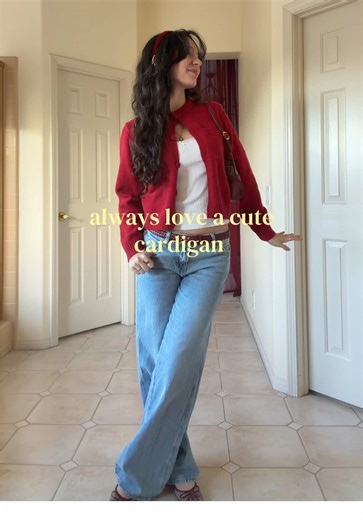 Cute Cardigan Outfit Ideas for Valentine's Day