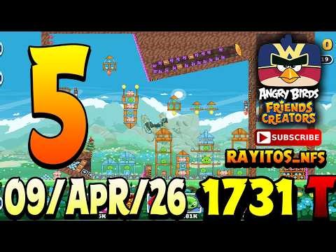 Angry Birds Friends Level 5 Tournament 1731 Highscore POWER-UP walkthrough 3 stars