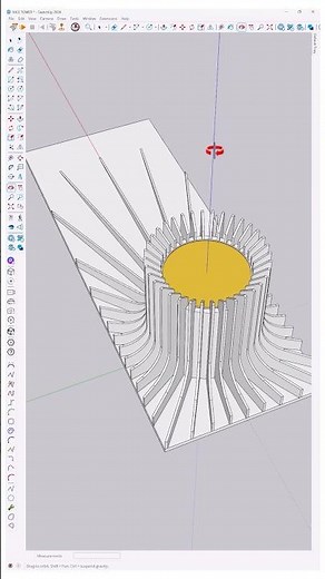 #sketchup When geometry meets precision This radial architectural form is built entirely in SketchUp