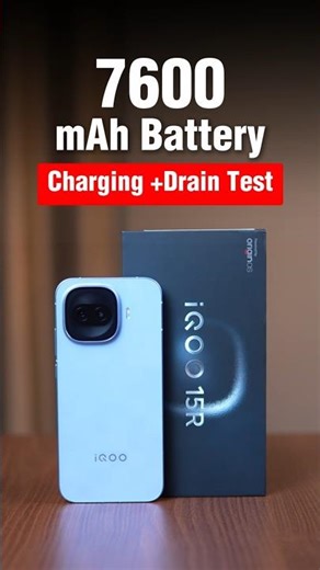 iQOO 15R Charging Test & Battery Drain Test 🔥 #shorts