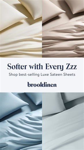 Irresistibly smooth. Luxurious feel. Our #1 fan-favorite. Shop our most awarded Luxe Sateen sheets. | Brooklinen
