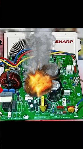 Sharp AC PCB Blasted 💥 Can It Still Be Repaired?