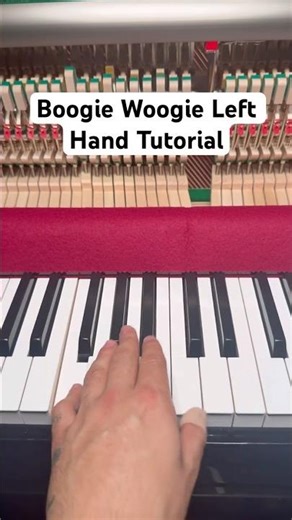 Boogie Woogie Left Hand Tutorial! 🎹 #shorts