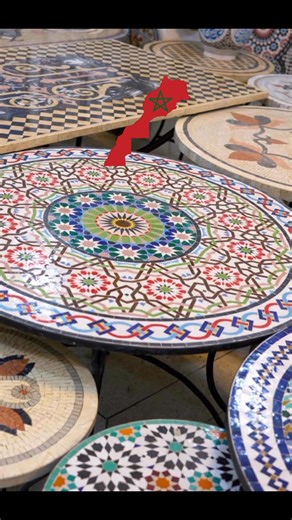 Moroccan Zellige Tables ❤️🇲🇦 Each table is a handcrafted mosaic of color, symmetry, and tradition. These zellige pieces reflect centuries of artisan skill passed down in Moroccan workshops. #Morocco #ExoticMorocco #MoroccanCrafts #Zellige #MosaicArt #MoroccanDesign #ArtisanWork #TraditionalCraftsmanship #HandmadeMorocco #InteriorInspo #CulturalHeritage Follow @exoticmorocco for more authentic Moroccan craftsmanship. | Exotic Morocco