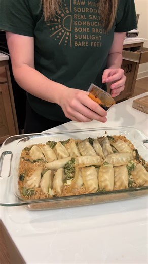 One Pan Potsticker Bake: Easy Dinner Recipe