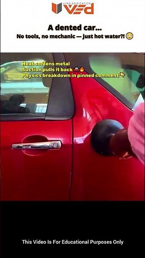 Car Dent Fixed With Hot Water?! 😳 No Tools. Just Physics. #shorts #viral