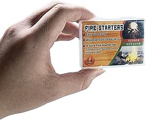 Fire Starters, 24 Pack, Waterproof & Odorless, Indoor/Outdoor Use for Campfire, Fireplace, BBQ, Grill