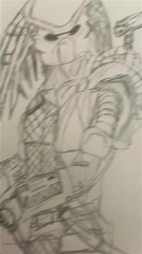 Predator drawing what do you think 🤔? #drawing #art #sketch #predator
