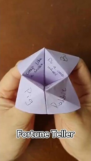Super Easy Origami Fortune Teller(Finger Snapper) in 60 Sec. #origami #easyorigami #fortuneteller