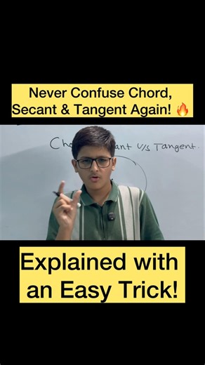 Chord vs Secant vs Tangent | Learn the Difference in 30 Seconds! 📚 @Akshitmathclasses