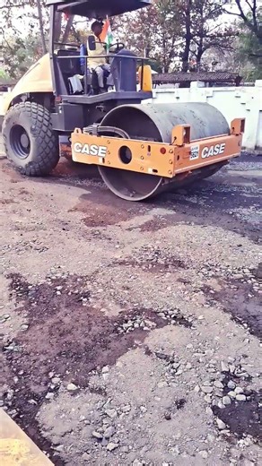 What is the work of a road roller?