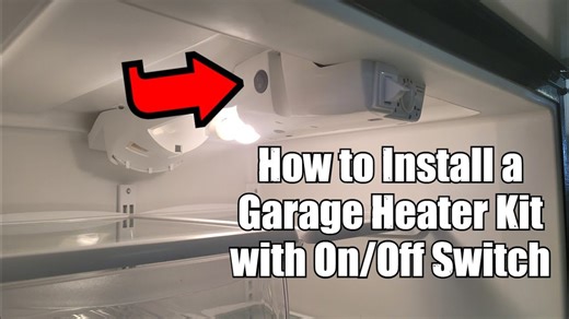 Installing a garage refrigerator kit with on/off switch to keep refrigerator cold in a garage