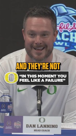 Oregon's Dan Lanning after the Peach Bowl loss vs Indiana ⬇️
