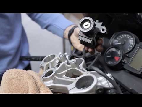 How to unscrew BMW F800S ignition security bolt