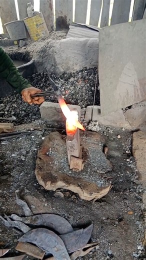 "Traditional Blacksmith Making a Handmade Butcher Knife" #Blacksmith #Handmade knife #Butcher knife