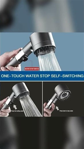 Shower Head High-Pressure, 3 Modes, Massage Brush, Lock Button – Universal – AliExpress