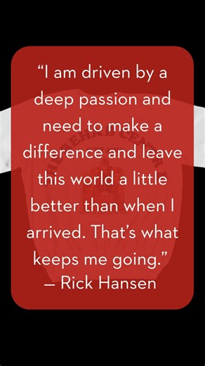 In October 1986, Rick Hansen rolled into the National Capital Region on his Man in Motion World Tour—a 26-month, 40,000-kilometre journey around the world in his wheelchair. 🌍💪 His mission? To build a more accessible, inclusive world and fund research for a cure for paralysis. Learn more about his collection at the Museum. https://bit.ly/3WNv09g “I am driven by a deep passion and need to make a difference and leave this world a little better than when I arrived. That’s what keeps me going.” — 
