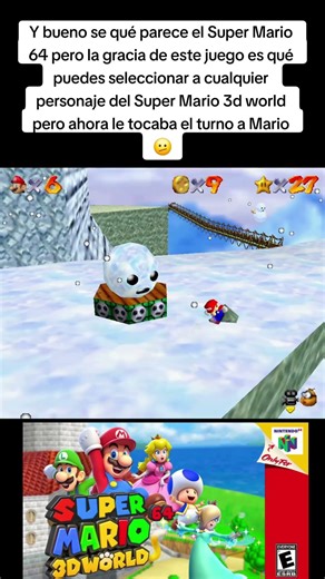 We got the fifth star in World 4 of Super Mario 3D World 64. #supermario64