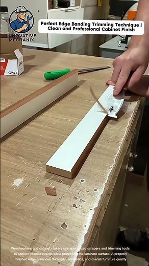 Perfect Edge Banding Trimming Technique | Clean and Professional Cabinet Finish