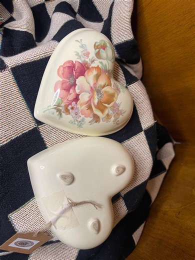 Floral Heart Trinket Box With Lid - Etsy