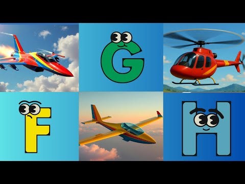 ABC Flying Machines ✈️ | Learn Planes A–Z | Energypac Kids TV #abcd #kids #learnalphabet