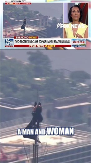 BREAKING: Protesters climb to top of Empire State Building #shorts #foxnews #breakingnews